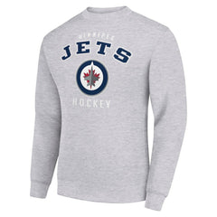 Winnipeg Jets Men's Starter Team Logo Fleece Pullover Sweatshirt - Heather Gray - NHL 202601621