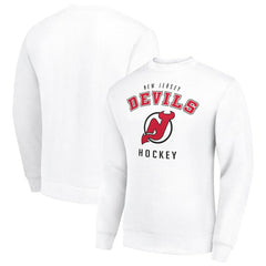New Jersey Devils Men's Starter Team Logo Fleece Pullover Sweatshirt - White - NHL 202601632
