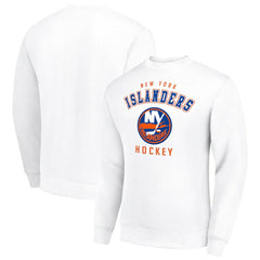 New York Islanders Men's Starter Team Logo Fleece Pullover Sweatshirt - White - NHL 202601634