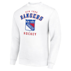 New York Rangers Men's Starter Team Logo Fleece Pullover Sweatshirt - White - NHL 202601642