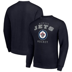 Winnipeg Jets Men's Starter Team Logo Fleece Pullover Sweatshirt - Navy - NHL 202601646