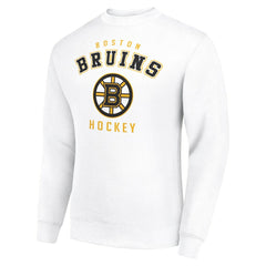 Boston Bruins Men's Starter Team Logo Fleece Pullover Sweatshirt - White - NHL 202601650