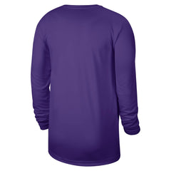 Los Angeles Lakers 2025/26 On-Court Flare Dri-FIT Practice Long Sleeve Tri-Blend T-Shirt Purple | Nike