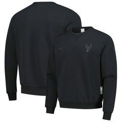 Milwaukee Bucks Authentic Standard Issue Travel Dri-FIT Sweatshirt Black | Nike Near Me