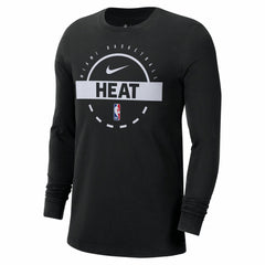 Miami Heat Authentic Long Sleeve Practice T-Shirt Black | Nike