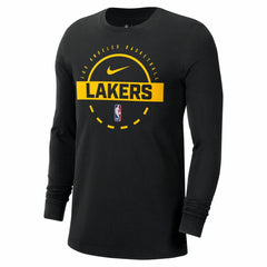 Los Angeles Lakers Authentic Long Sleeve Practice T-Shirt Black | Nike Near Me