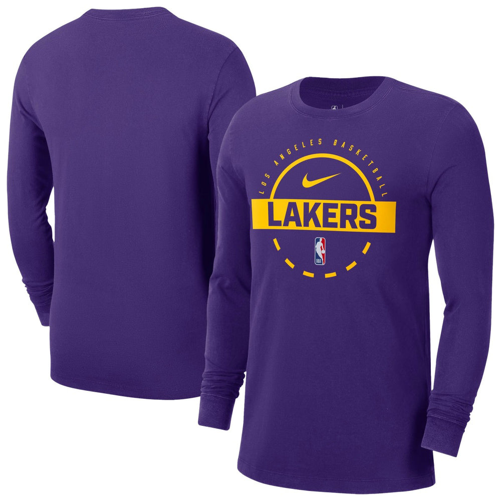 Los Angeles Lakers Authentic Long Sleeve Practice T-Shirt Purple | Nike Near Me