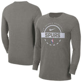 San Antonio Spurs Authentic Long Sleeve Practice T-Shirt Charcoal | Nike for sale
