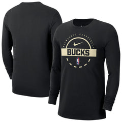 Milwaukee Bucks Authentic Long Sleeve Practice T-Shirt Black | Nike online