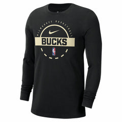 Milwaukee Bucks Authentic Long Sleeve Practice T-Shirt Black | Nike online