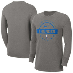 Oklahoma City Thunder Authentic Long Sleeve Practice T-Shirt Charcoal | Nike Lifestyle