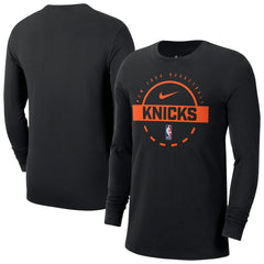 New York Knicks Authentic Long Sleeve Practice T-Shirt Black | Nike online