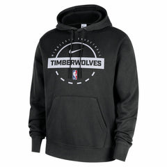 Minnesota Timberwolves 2025/26 Authentic Practice Club Pullover Hoodie Black | Nike US
