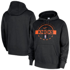 New York Knicks 2025/26 Authentic Practice Club Pullover Hoodie Black | Nike Lifestyle