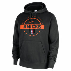 New York Knicks 2025/26 Authentic Practice Club Pullover Hoodie Black | Nike Lifestyle