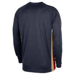 New Orleans Pelicans 2025/26 Authentic Pre-Game Legend Dri-FIT Long Sleeve Shooting Shirt Navy | Nike