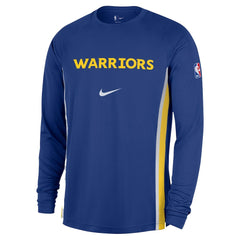 Golden State Warriors 2025/26 Authentic Pre-Game Legend Dri-FIT Long Sleeve Shooting Shirt for sale Royal | Nike Lifestyle