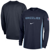 Memphis Grizzlies 2025/26 Authentic Pre-Game Legend Dri-FIT Long Sleeve Shooting Shirt Navy | Nike Lifestyle