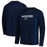 Minnesota Timberwolves 2025/26 Authentic Pre-Game Legend Dri-FIT Long Sleeve Shooting Shirt Navy | Nike online