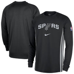 San Antonio Spurs 2025/26 Authentic Pre-Game Legend Dri-FIT Long Sleeve Shooting Shirt Black | Nike Lifestyle