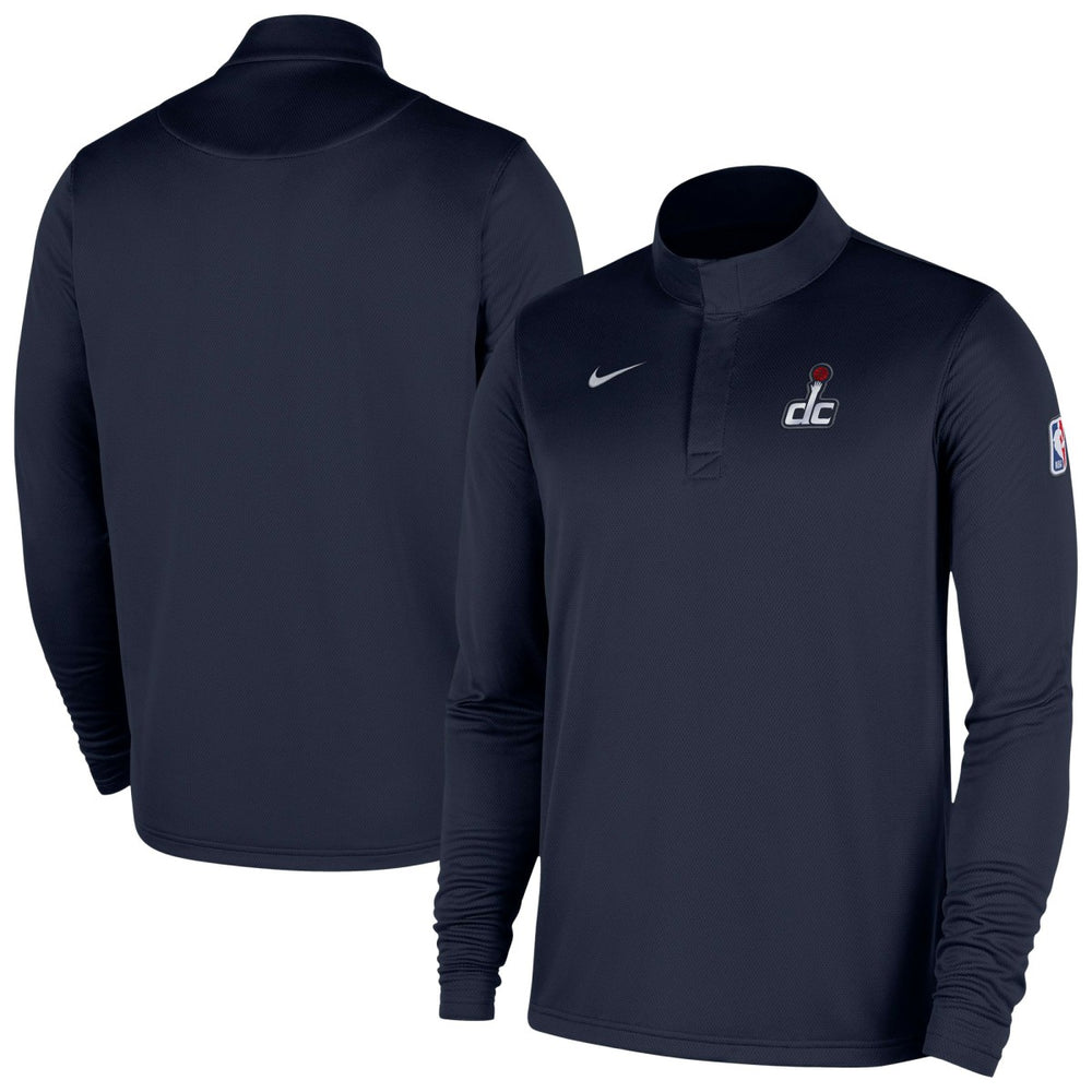 Washington Wizards 2025/26 Authentic Coaches Quarter-Zip Dri-Fit Top Navy | Nike