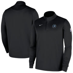 Minnesota Timberwolves 2025/26 Authentic Coaches Quarter-Zip Dri-Fit Top Black | Nike