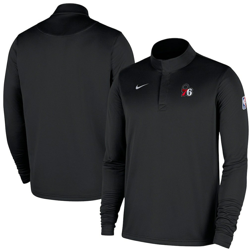 Philadelphia 76ers 2025/26 Authentic Coaches Quarter-Zip Dri-Fit Top Black | Nike for sale