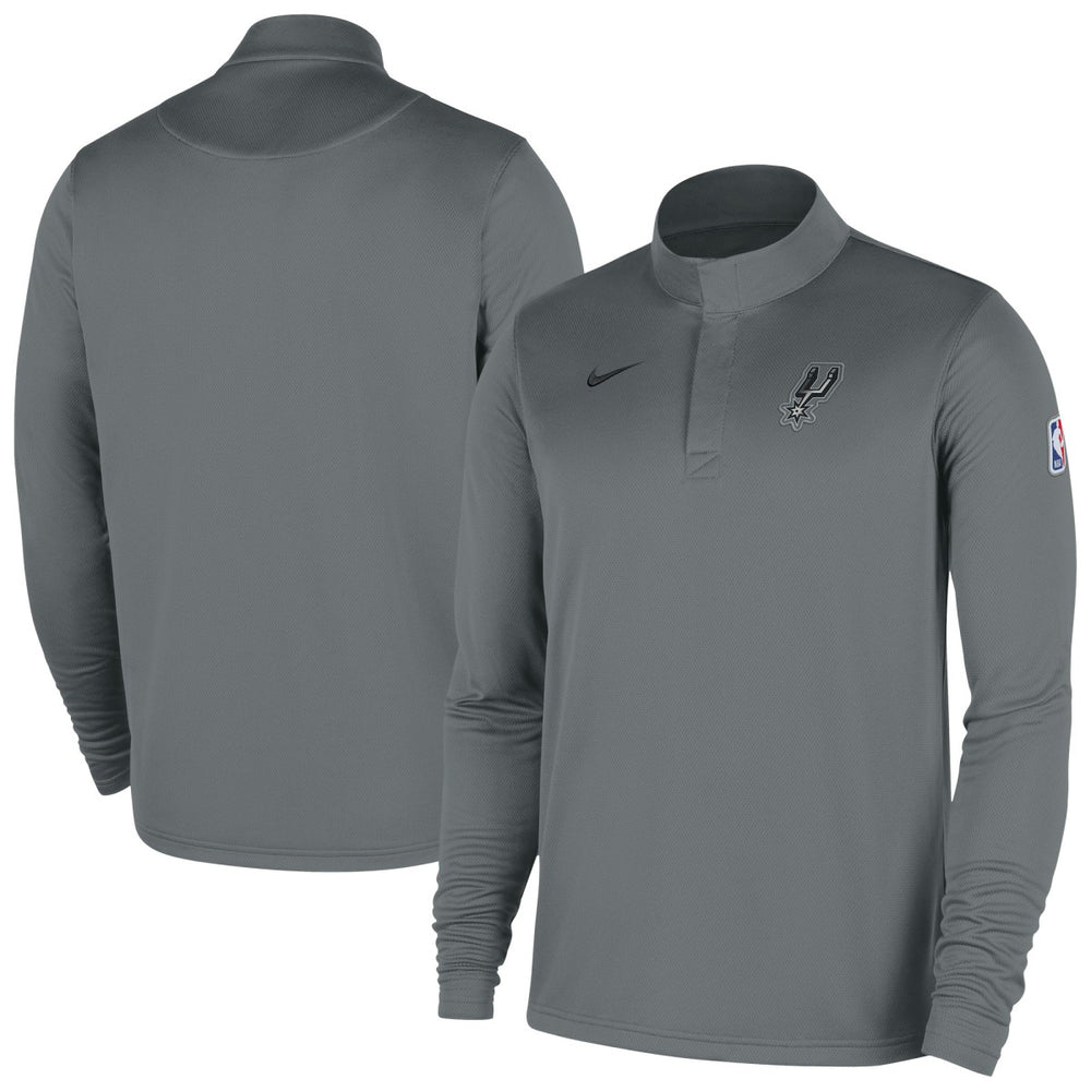 San Antonio Spurs 2025/26 Authentic Coaches Quarter-Zip Dri-Fit Top Silver | Nike US