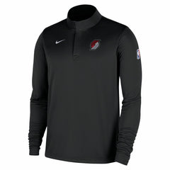 Portland Trail Blazers 2025/26 Authentic Coaches Quarter-Zip Dri-Fit Top Black | Nike Lifestyle