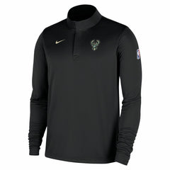 Milwaukee Bucks 2025/26 Authentic Coaches Quarter-Zip Dri-Fit Top Black | Nike online