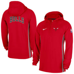 Chicago Bulls Authentic On Court Zone Quarter-Zip Dri-FIT Hoodie Jacket Red | Nike outlet