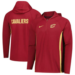 Cleveland Cavaliers Authentic On Court Zone Quarter-Zip Dri-FIT Hoodie Jacket for sale Wine | Nike discount