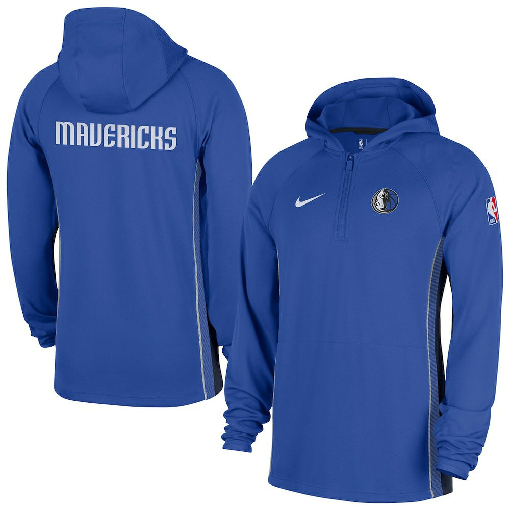Dallas Mavericks Authentic On Court Zone Quarter-Zip Dri-FIT Hoodie Jacket for sale Royal | Nike discount