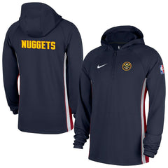 Denver Nuggets Authentic On Court Zone Quarter-Zip Dri-FIT Hoodie Jacket Navy | Nike Near Me