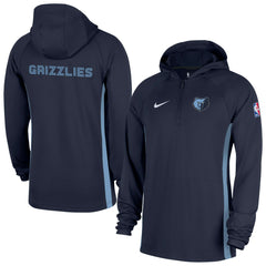 Memphis Grizzlies Authentic On Court Zone Quarter-Zip Dri-FIT Hoodie Jacket Navy | Nike