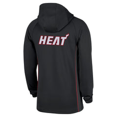 Miami Heat Authentic On Court Zone Quarter-Zip Dri-FIT Hoodie Jacket Black | Nike Lifestyle
