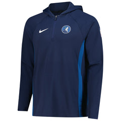 Minnesota Timberwolves Authentic On Court Zone Quarter-Zip Dri-FIT Hoodie Jacket Navy | Nike outlet