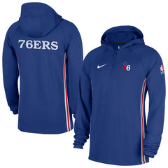 Philadelphia 76ers Authentic On Court Zone Quarter-Zip Dri-FIT Hoodie Jacket Blue | Nike US