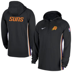 Phoenix Suns Authentic On Court Zone Quarter-Zip Dri-FIT Hoodie Jacket Black | Nike