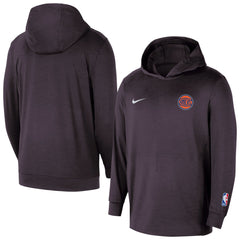 New York Knicks Authentic Practice Yoga Restore Dri-Fit Pullover Hoodie Black | Nike outlet