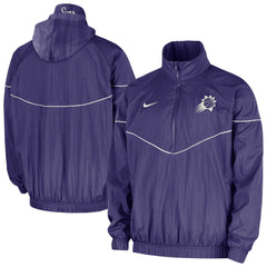 Phoenix Suns Courtside Windrunner Woven Half-Zip Hooded Jacket Purple | Nike online