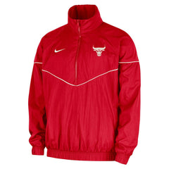 Chicago Bulls Courtside Windrunner Woven Half-Zip Hooded Jacket Red | Nike US