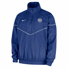 New York Knicks Courtside Windrunner Woven Half-Zip Hooded Jacket Blue | Nike US