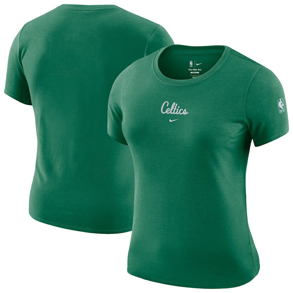 Boston Celtics Women's Courtside Modest Cropped Tri-Blend T-Shirt Kelly Green | Nike Lifestyle