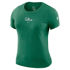 Boston Celtics Women's Courtside Modest Cropped Tri-Blend T-Shirt Kelly Green | Nike Lifestyle