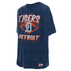 Detroit Tigers New Era Women's Mineral Wash Oversized T-Shirt - Navy - New Era Sale