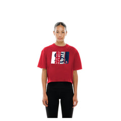 St. Louis Cardinals New Era Women's Boxy Foil Logo T-Shirt - Red - New Era Discount