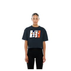 Houston Astros New Era Women's Boxy Foil Logo T-Shirt - Navy - New Era Sale