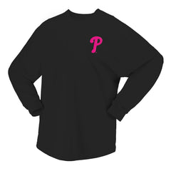 Philadelphia Phillies Fanatics Women's Neon Jersey Long Sleeve T-Shirt - Black - Fanatics on Sale
