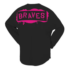 Atlanta Braves Fanatics Women's Neon Jersey Long Sleeve T-Shirt - Black - Fanatics on Sale